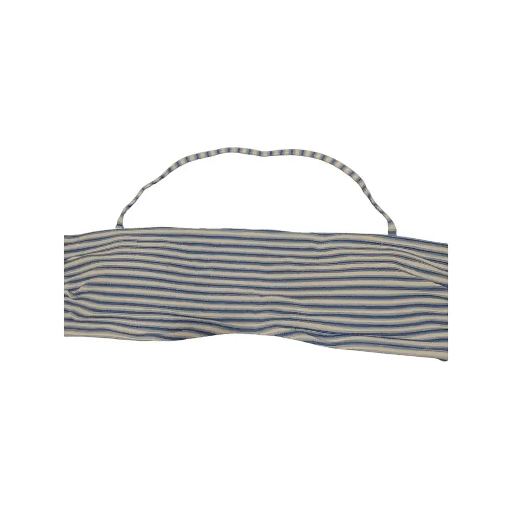 J. CrewTextured clean bandeau bikini top in stripe Size 3X Nautical Summer Beach